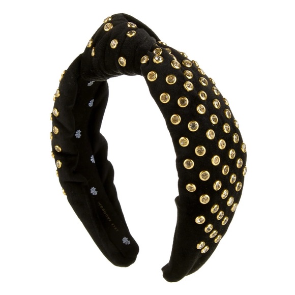 Lele Sadoughi Accessories - Lele Sadoughi Black Velvet Embellished Headband